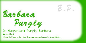 barbara purgly business card